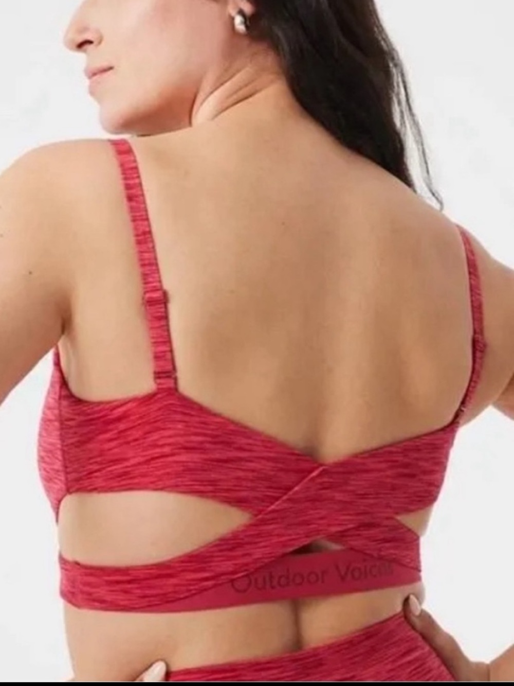 Outdoor Voices Flow Low Coverage bra in rose garden Size XS